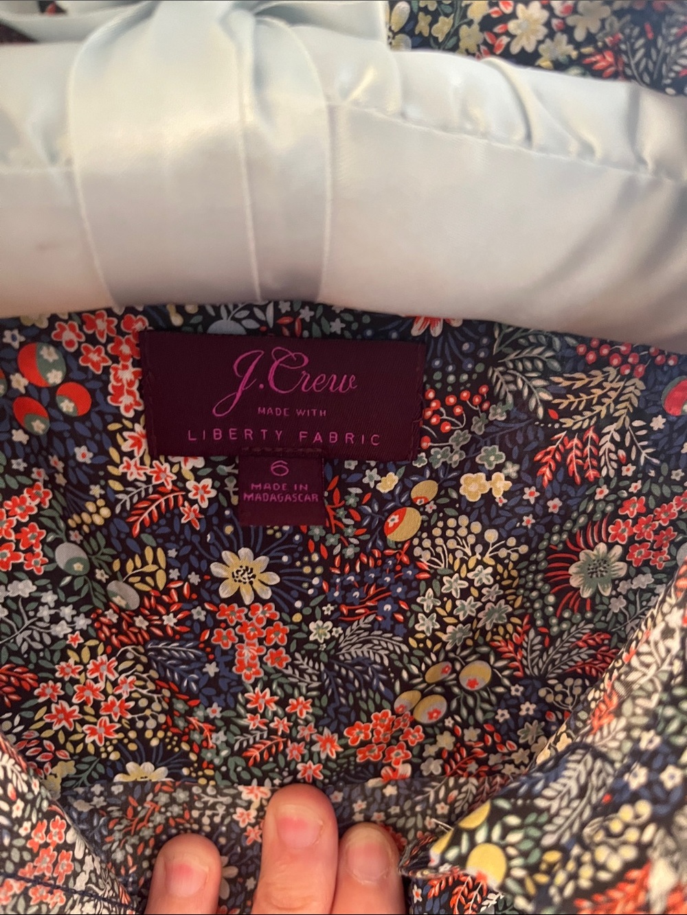 J. Crew Liberty Print Navy Floral Button-Down Shirt - Picture 2 of 5
